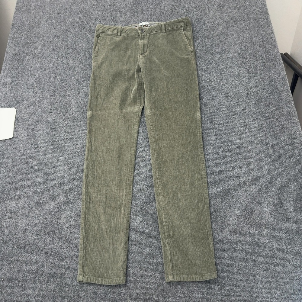Jules Pants Mens 42 Green Corduroy Slim Fit Casual Trousers Style